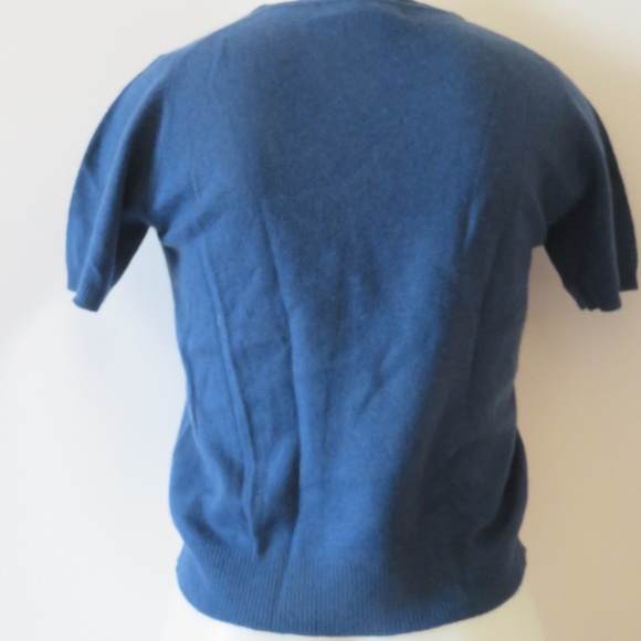 PETITE CONCEPT BLUE CASHMERE SWEATER SZ P/XS - Picture 3 of 4